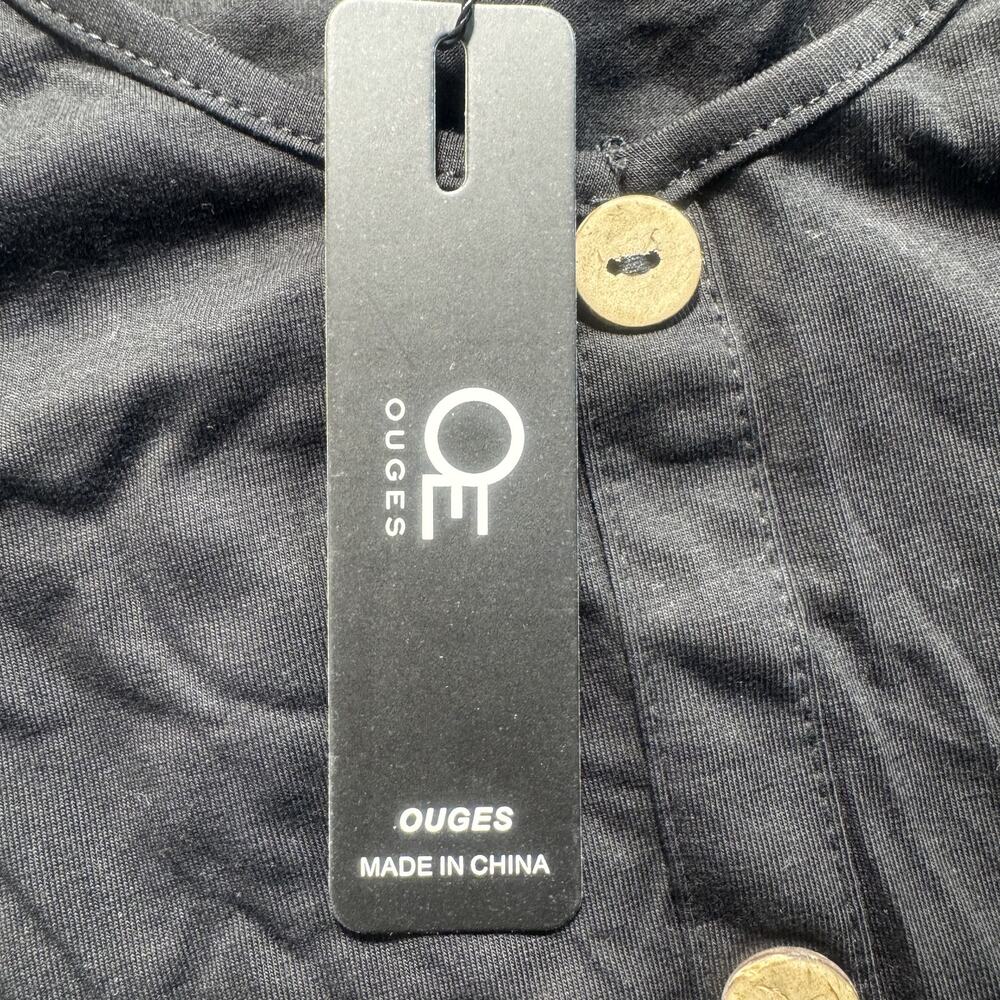 OUGES Scoop Neck Button Down Sleeveless Dress Wom… - image 2